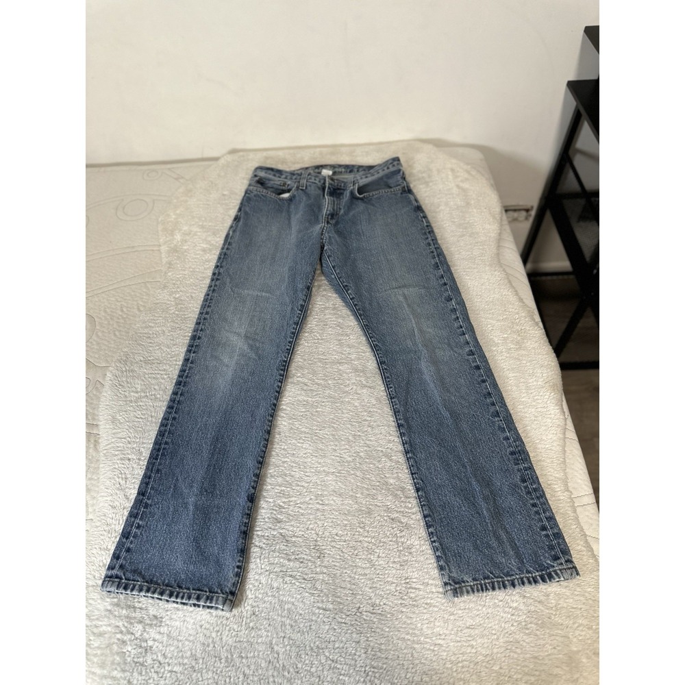 Eddie Bauer Men's Blue Denim Straight Jeans Size 33x32 Cotton Pants‎